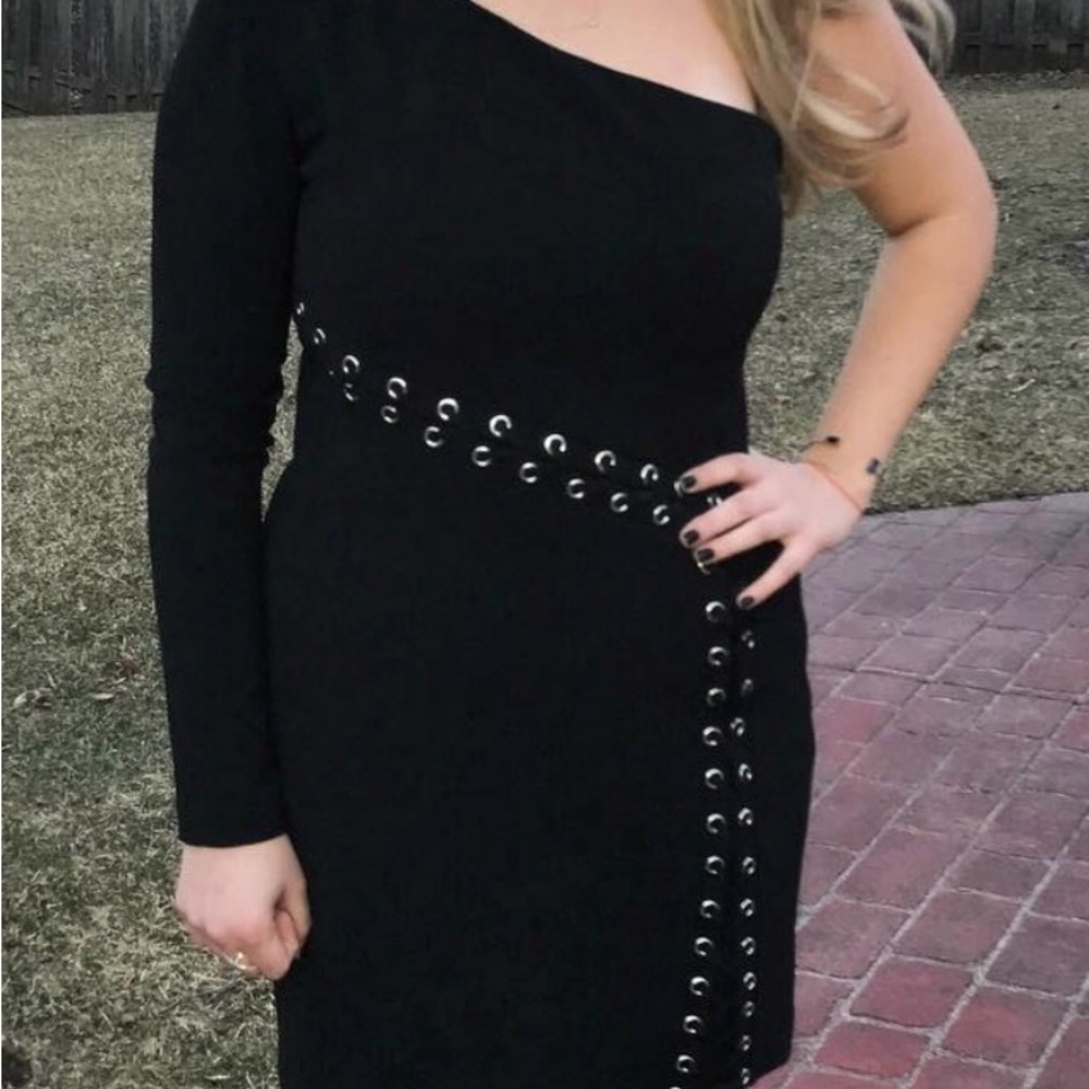 One shoulder Parker dress fully lined excellent condition